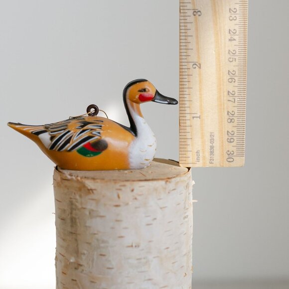 Vintage Fulvous Whistling Duck Ornament Hard Plastic Resin - Made in Hong Kong - Picture 7 of 7